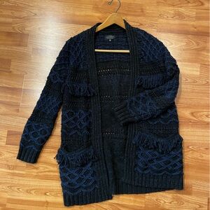Lucky brand fringe cardigan